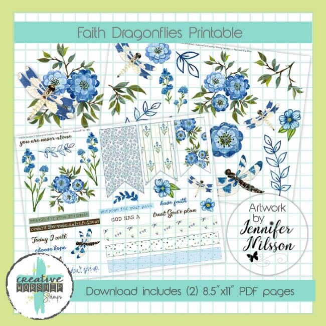 Faith Dragonflies Printable PDF