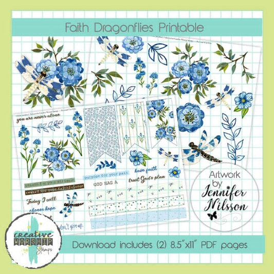 Faith Dragonflies Printable PDF