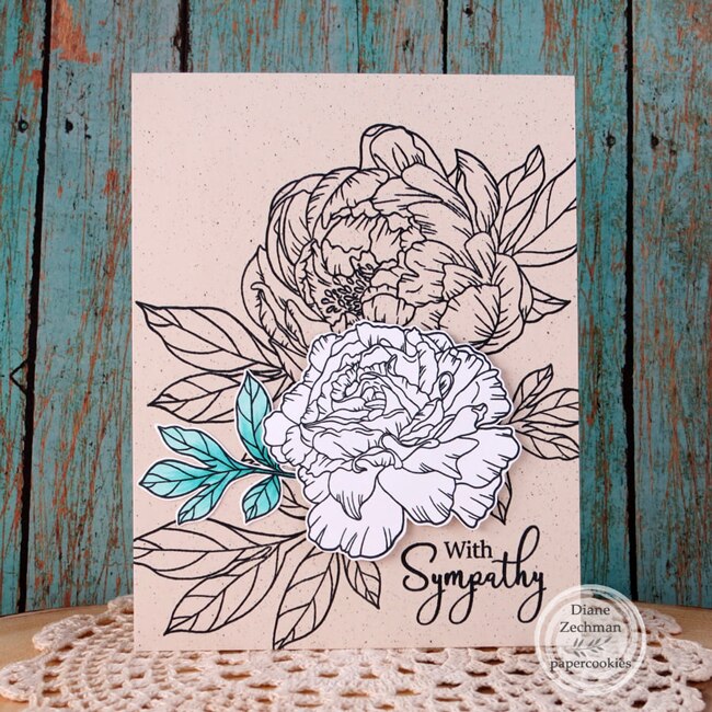 Encouraging Peonies Clear Stamp Set