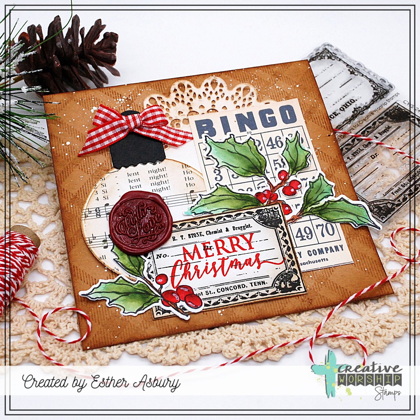 Vintage Holly Stamp & Die Bundle