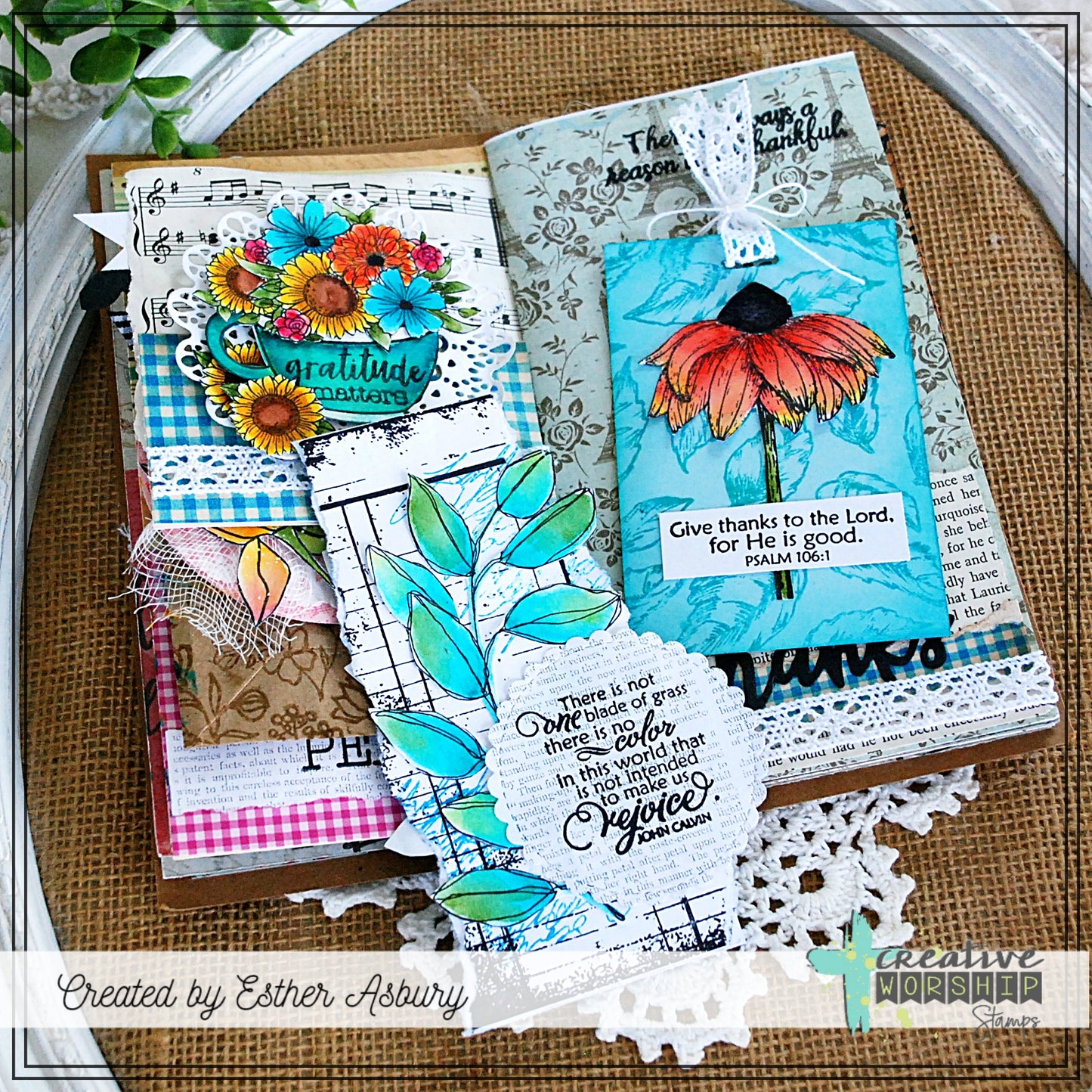 Sketched Leaves Background Clear Stamp