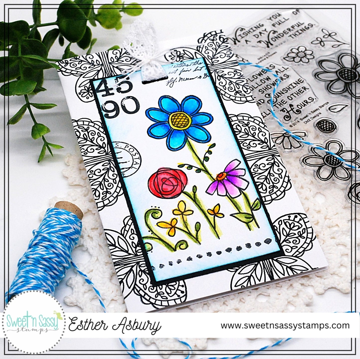 Sunshine & Flowers Clear Stamp Set