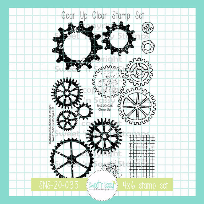 Gear Up Clear Stamp Set