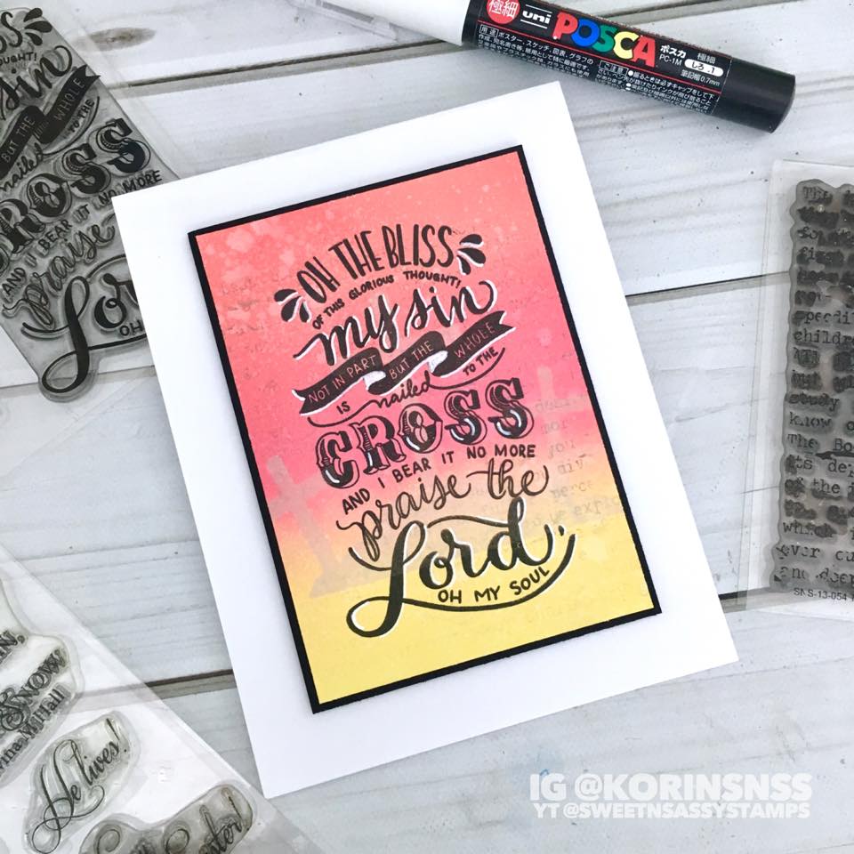 Hymn Word Art Clear Stamp Set