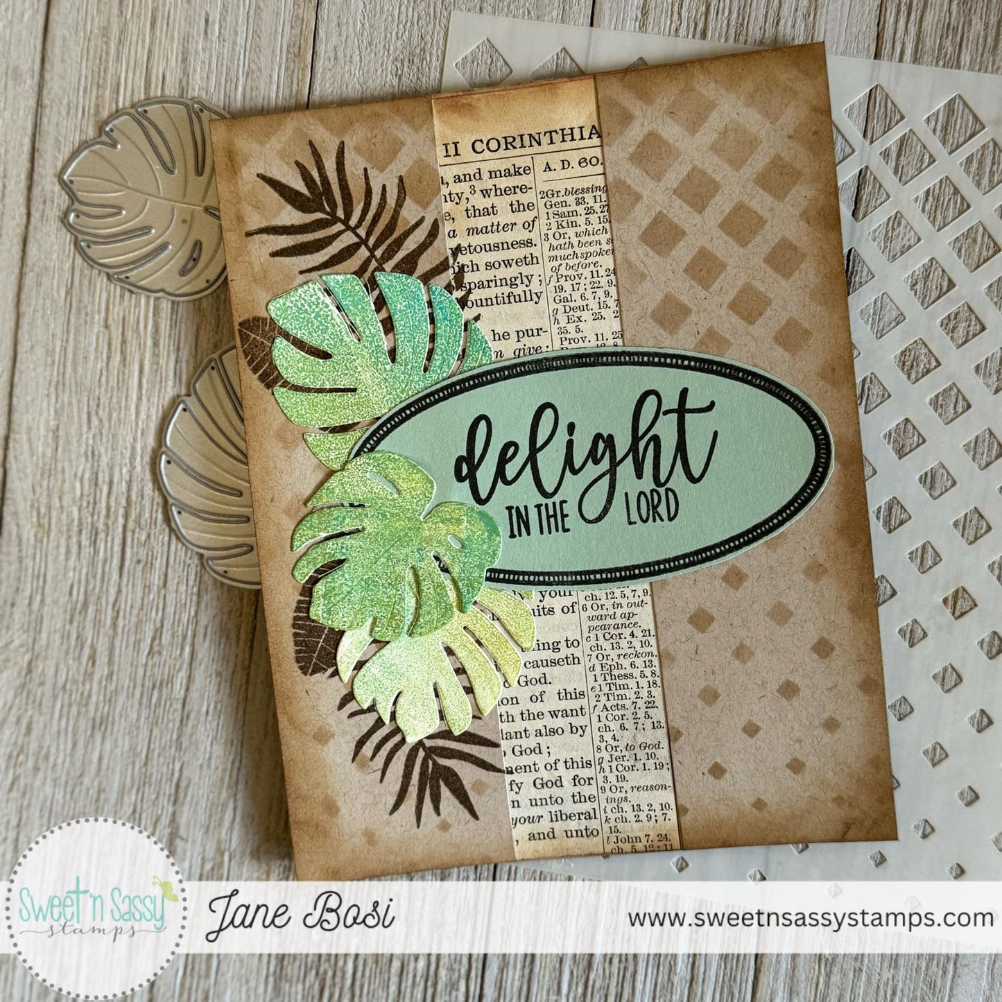 Tropical Foliage Silhouettes Clear Stamp Set