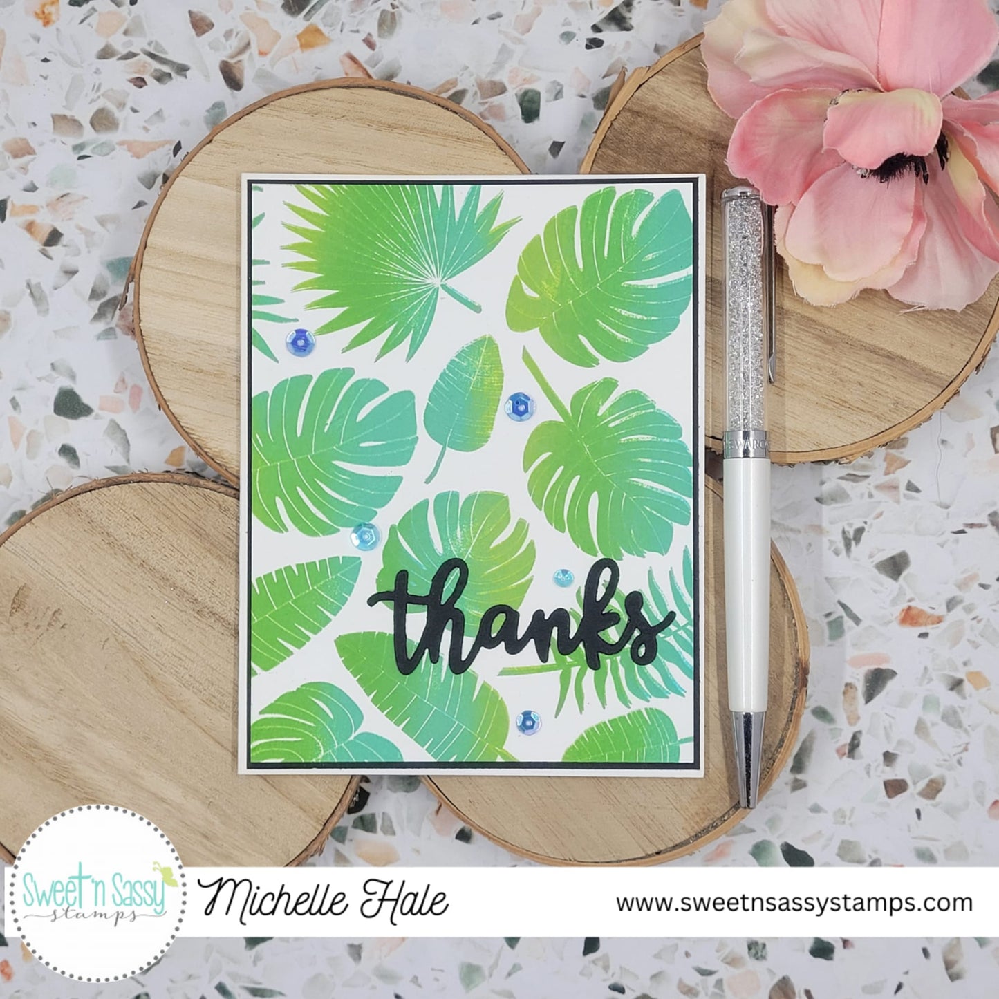 Tropical Foliage Silhouettes Clear Stamp Set