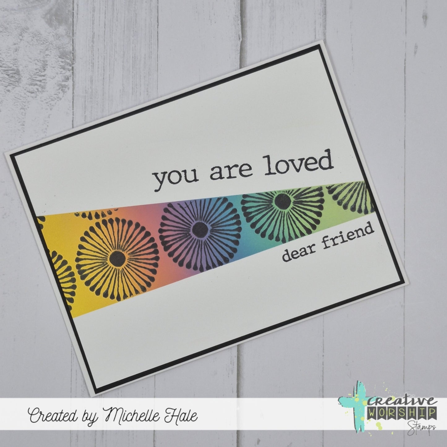 Flower Burst Background Clear Stamp