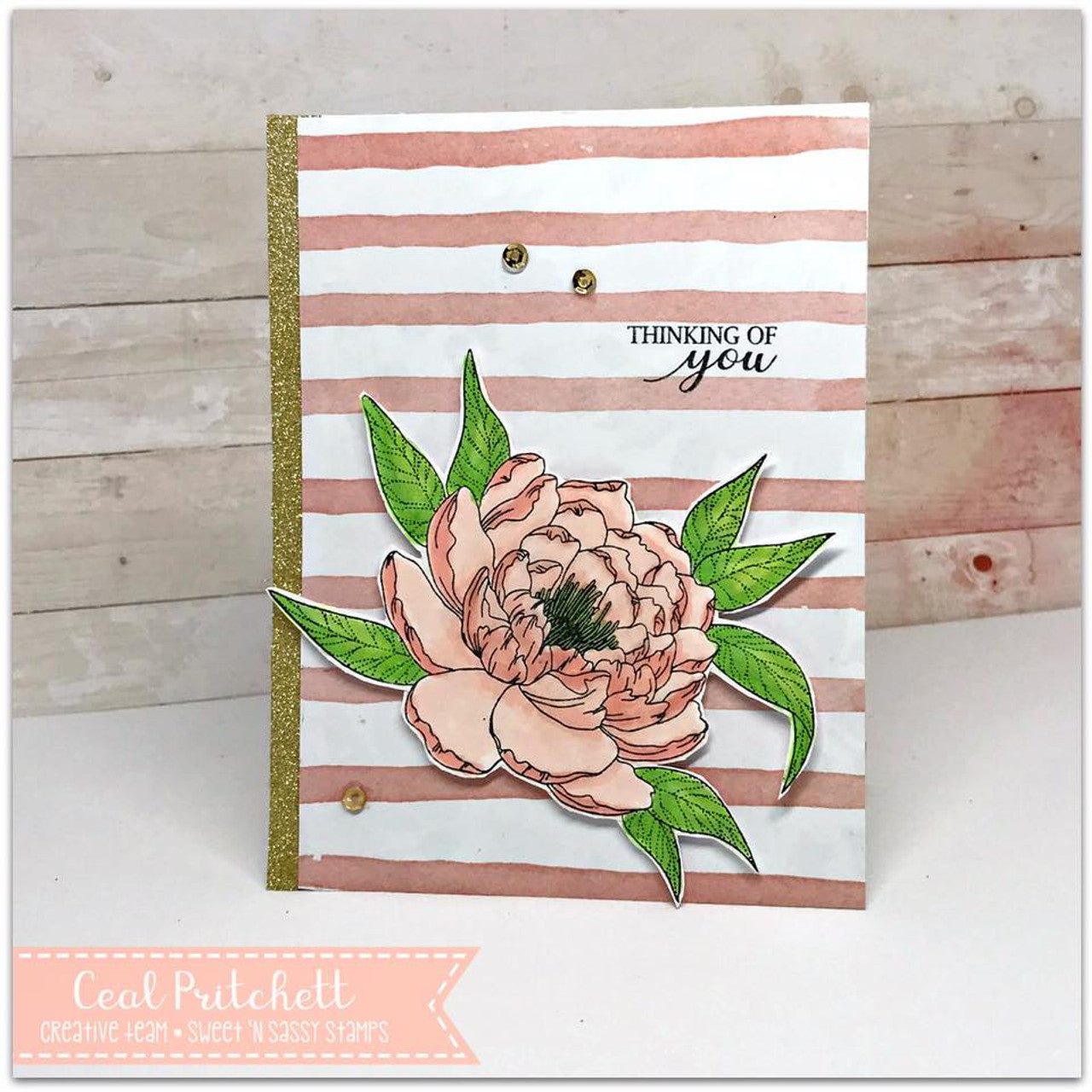 Peaceful Peonies Clear Stamp Set