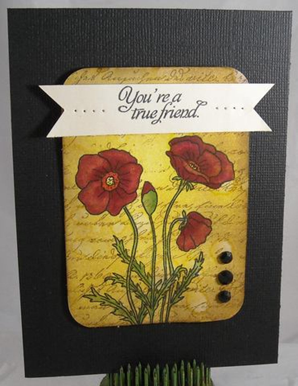 Poppies & Greetings Clear Stamp