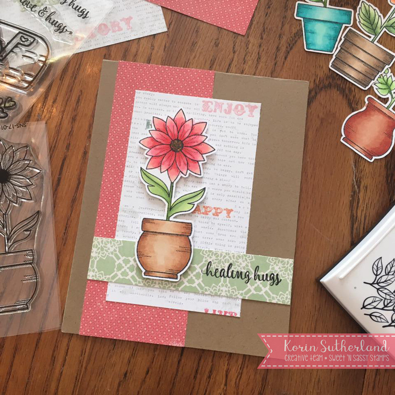 Pretty Potted Florals Clear Stamp Set