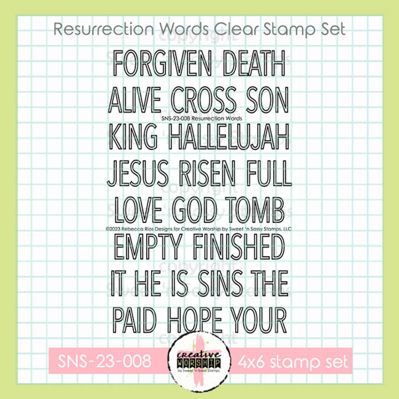 Resurrection Words Clear Stamp Set – Creative Worship Stamps