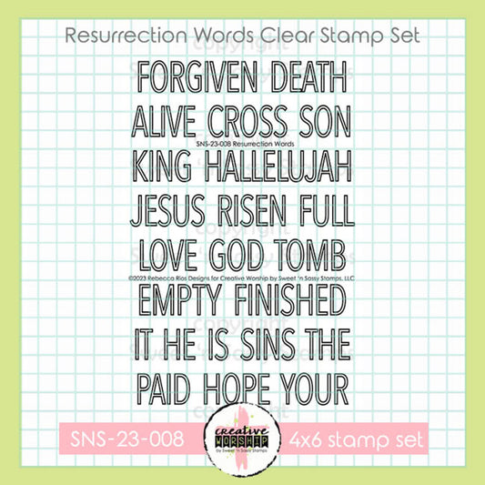 Resurrection Words Clear Stamp Set