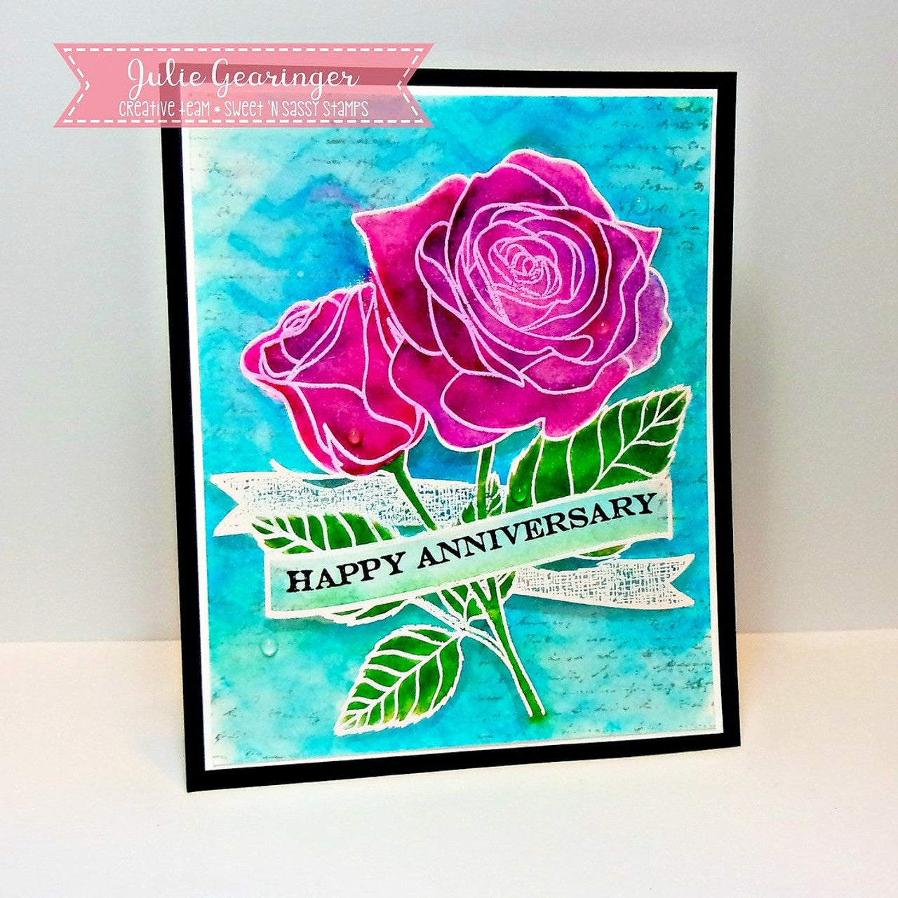 Rose Banner Clear Stamp Set