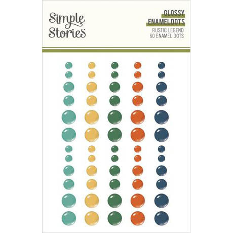 Simple Stories Rustic Legend Glossy Enamel Dots 60/pkg