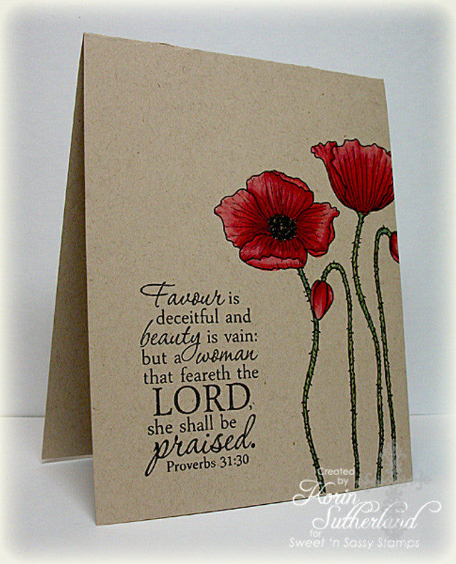 Precious Poppies Clear Stamp Set