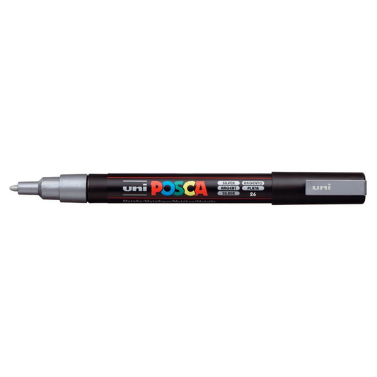Uni Posca Paint Pen Marker Fine Bullet Tip 3M: Silver
