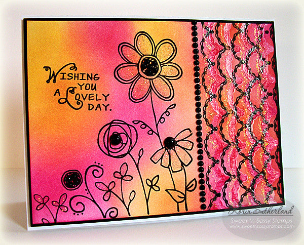 Sunshine & Flowers Clear Stamp Set