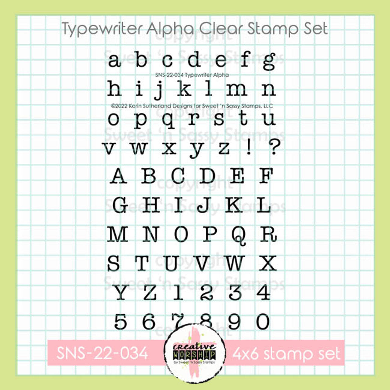 Typewriter Alpha Clear Stamp Set